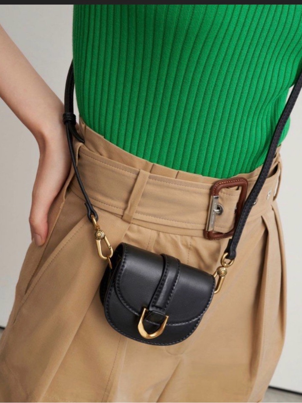 Charles & Keith Micro Gabine Saddle Bag